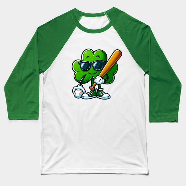 funny and cute way to celebrate Irish culture and baseball Baseball T-Shirt by click2print